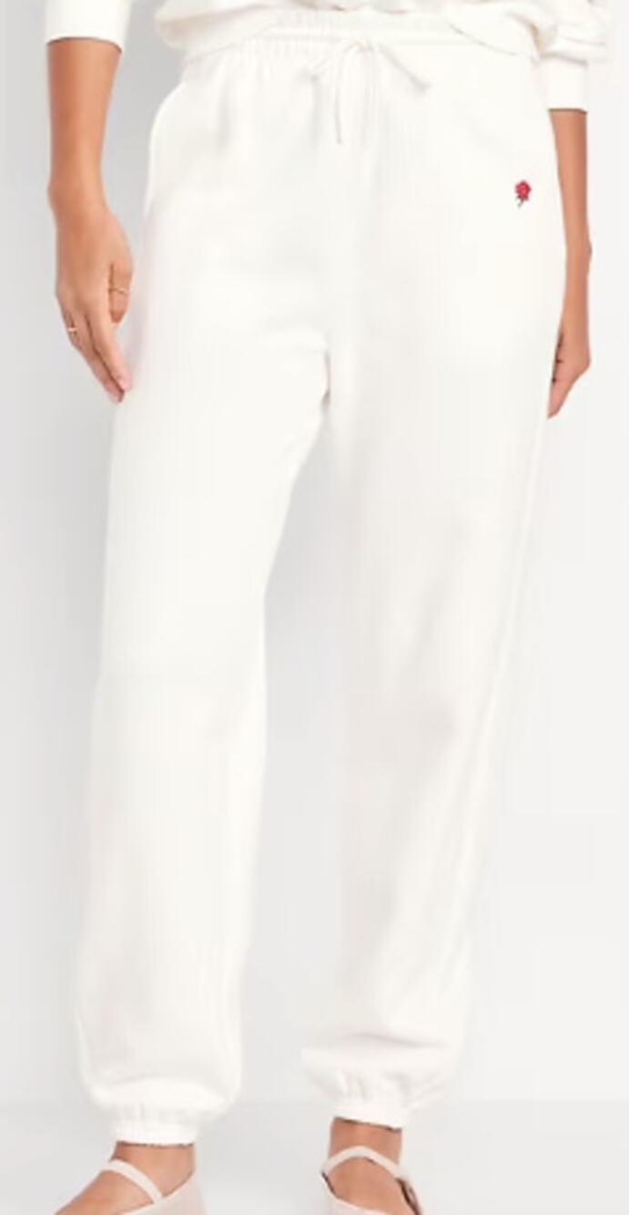 Old Navy Womens White Sea Salt Extra High-Waisted SoComfy Sweatpants NEW XL